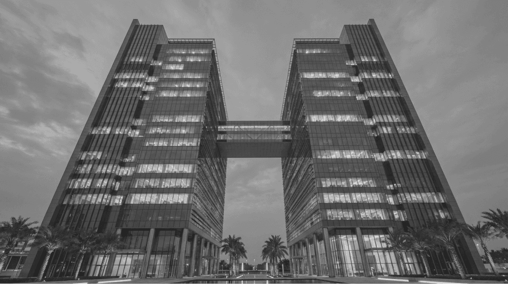 Architectural building facade suitable for an institutional hero