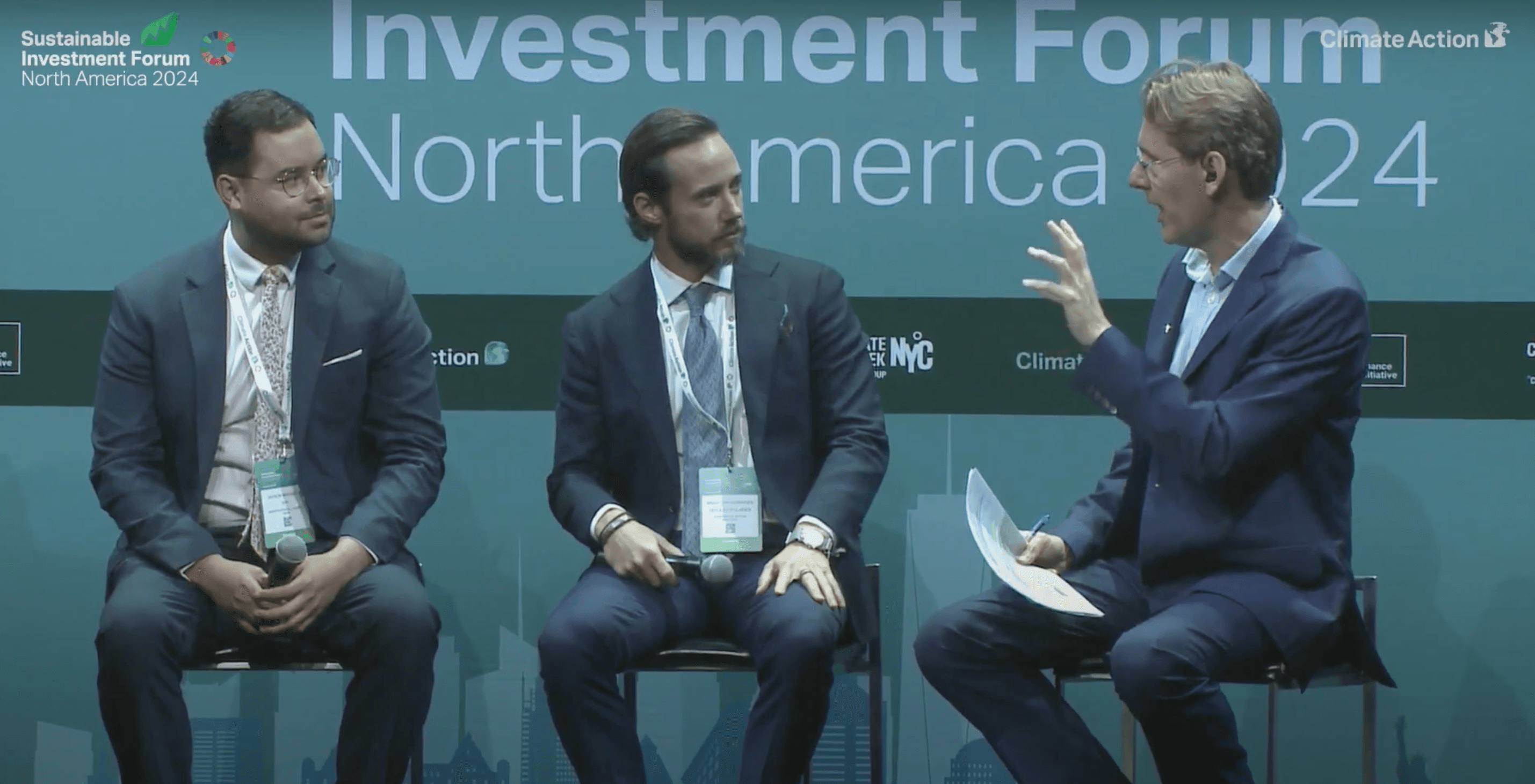 Sustainable Bitcoin Protocol CEO Brad Van Voorhees discussing Bitcoin’s Role in the Clean Energy Transition at Sustainable Investment Forum 2024